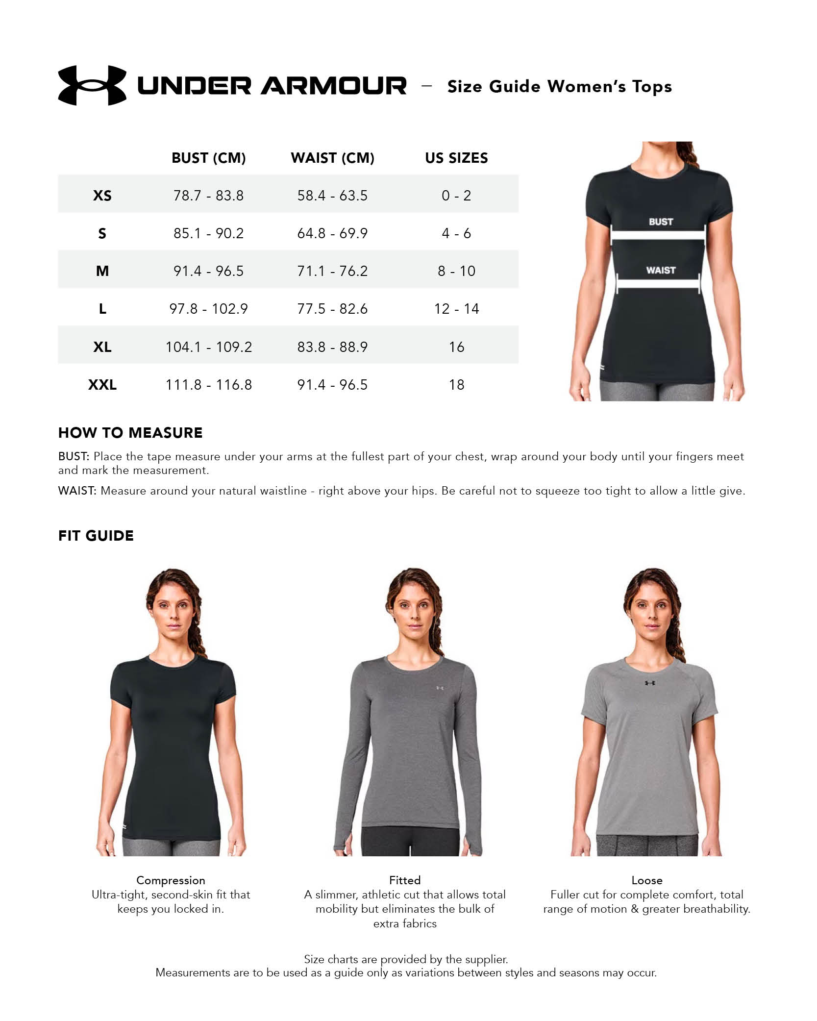 under armour-jumpers-womens size chart